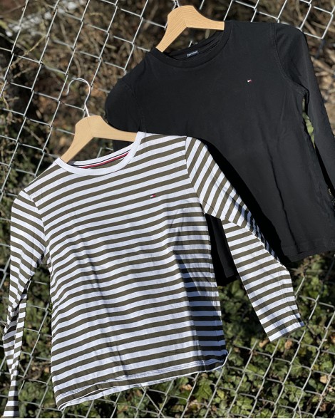 Triko dětské Tommy Hilfiger proužkované